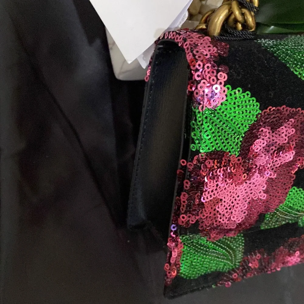 kurt Geiger London Shoreditch Floral Sequin Small Crossbody Bag - Picture 7 of 17